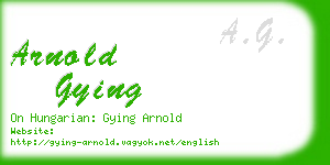 arnold gying business card